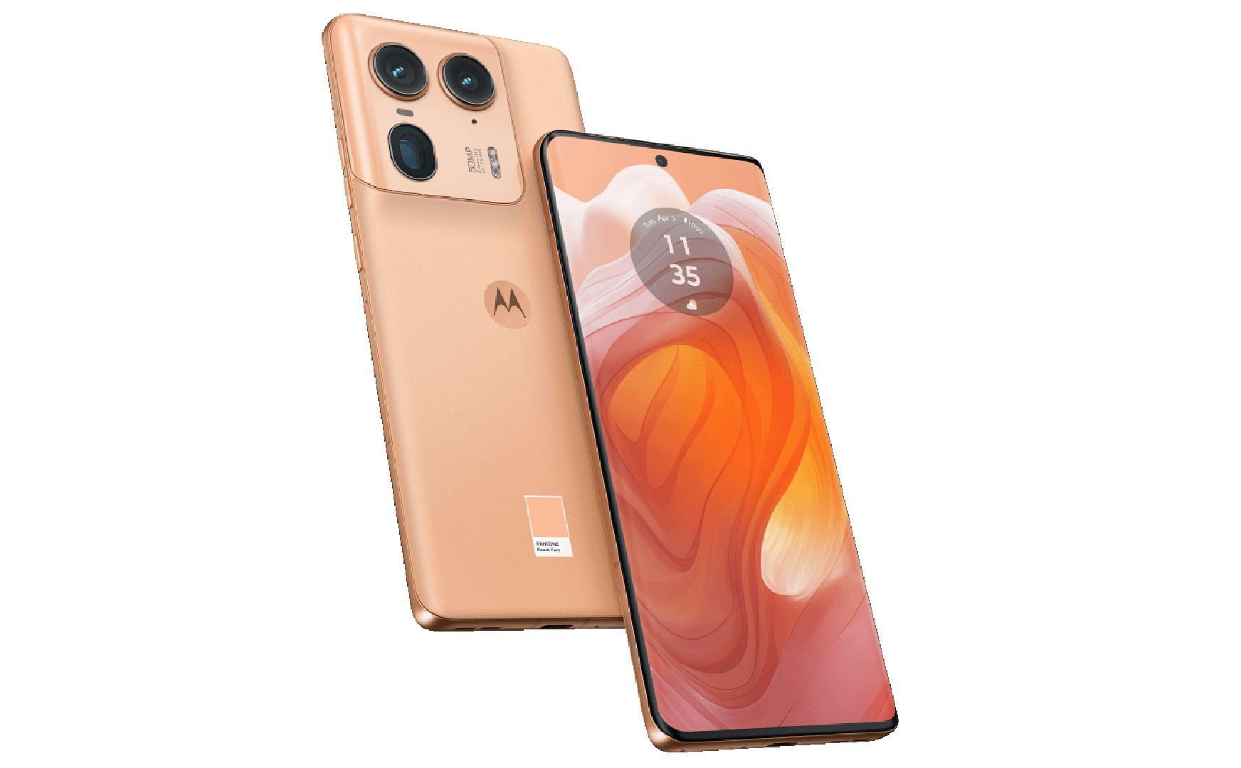 Motorola Edge 50 Ultra in Peach Fuzz (Image via Motorola)